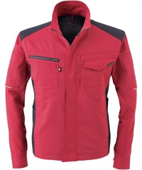 【CO-COS】A-9071　ストレッチ　長袖ジャケット(20ﾚｯﾄﾞ-SS)
