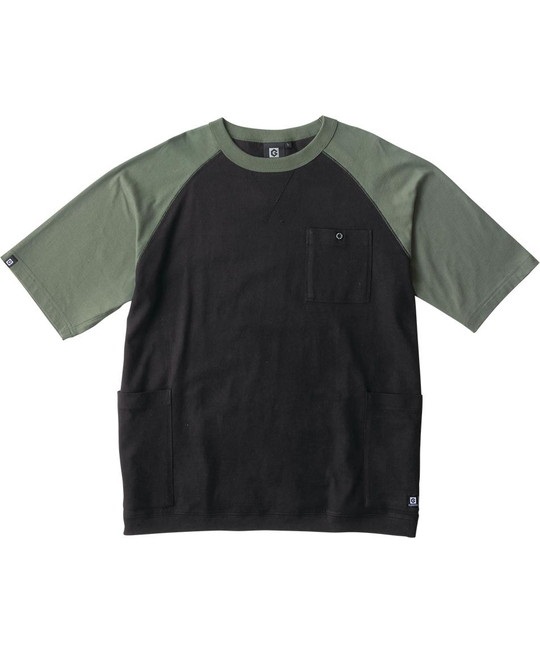 【CO-COS】G-947　５ポケット 半袖Ｔシャツ(83ｼﾀﾞｰ×ﾌﾞﾗｯｸ-SS)