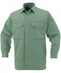 【CO-COS】J-568　製品制電長袖シャツ(9ｸﾞﾘｰﾝ-SS)