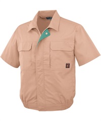 【CO-COS】P-5580　防汚・製品制電　半袖ブルゾン(20ｱｰｼｰﾚｯﾄﾞ-S)