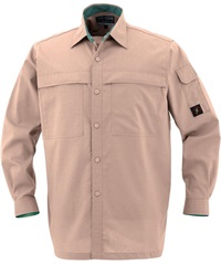 【CO-COS】P-5588　防汚・製品制電　長袖シャツ(20ｱｰｼｰﾚｯﾄﾞ-S)