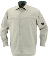 【CO-COS】P-5588　防汚・製品制電　長袖シャツ(2ﾍﾞｰｼﾞｭ-S)
