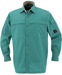 【CO-COS】P-5588　防汚・製品制電　長袖シャツ(9ｸﾞﾘｰﾝ-S)