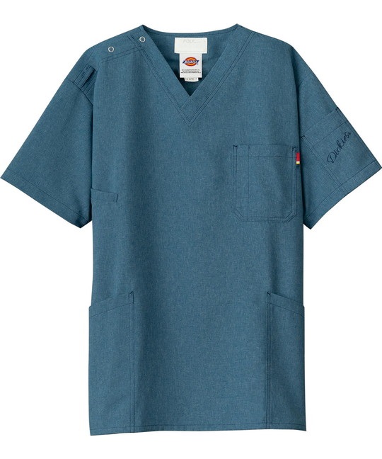 【フォーク】7061SC　ユニセックススクラブ（Dickies）(12ﾐﾄﾞﾙｲﾝﾃﾞｨｺ-SS)