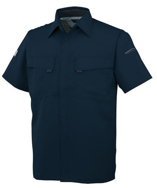 【CO-COS】A-3367　エコ・製品制電　半袖シャツ(1ﾈｲﾋﾞｰ-SS)