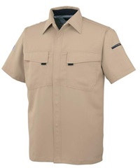【CO-COS】A-3367　エコ・製品制電　半袖シャツ(2ﾍﾞｰｼﾞｭ-SS)