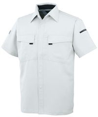 【CO-COS】A-3367　エコ・製品制電　半袖シャツ(3ｼﾙﾊﾞｰ-SS)