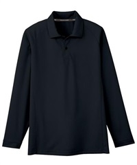 【CO-COS】AS-1648　長袖ポロシャツ（胸ポケットなし）(13ﾌﾞﾗｯｸ-SS)