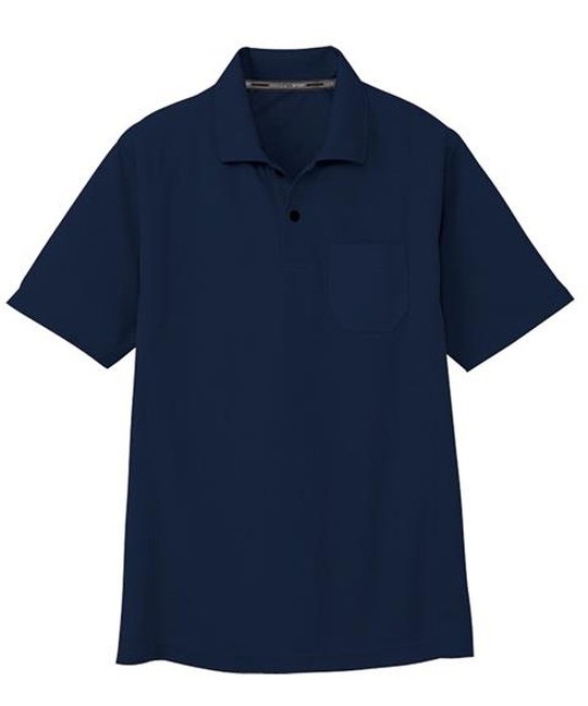 【CO-COS】AS-1657　半袖ポロシャツ（胸ポケット付き）(1ﾈｲﾋﾞｰ-SS)