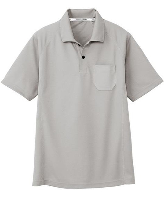 【CO-COS】AS-1657　半袖ポロシャツ（胸ポケット付き）(3ｼﾙﾊﾞｰ-SS)
