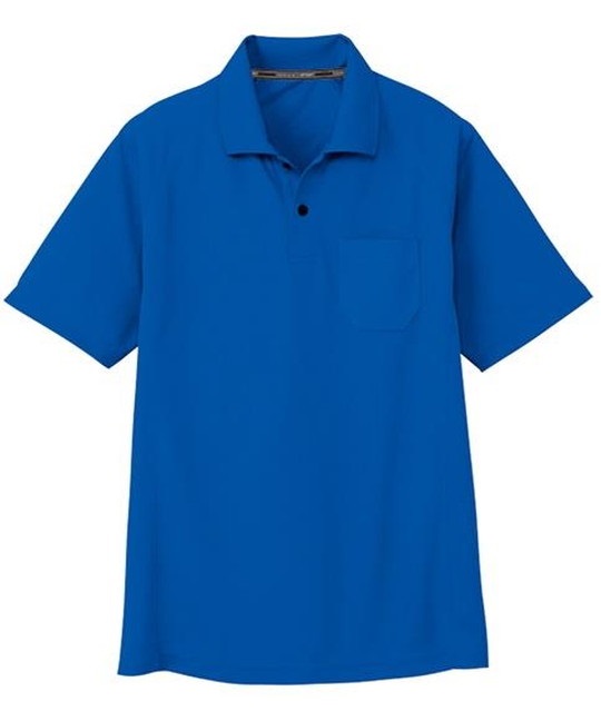 【CO-COS】AS-1657　半袖ポロシャツ（胸ポケット付き）(6ﾌﾞﾙｰ-SS)
