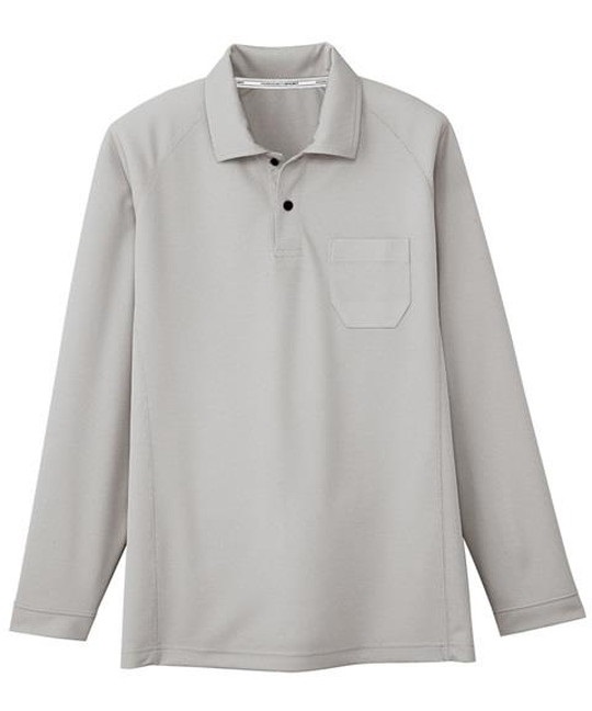 【CO-COS】AS-1658　長袖ポロシャツ（胸ポケット付き）(3ｼﾙﾊﾞｰ-SS)