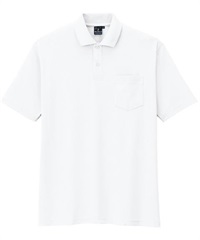 【CO-COS】AS-257　制電・防湿・消臭・半袖ポロシャツ(0ﾎﾜｲﾄ-SS)