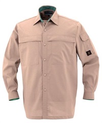【CO-COS】P-5588　防汚・製品制電　長袖シャツ(20ｱｰｼｰﾚｯﾄﾞ-S)