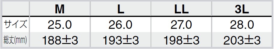 サイズ表1