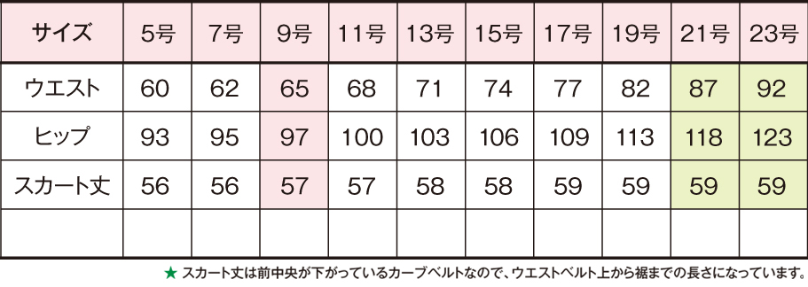 サイズ表1