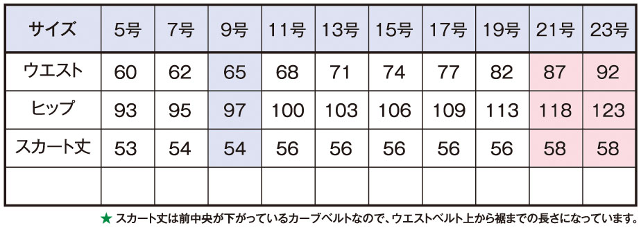 サイズ表1