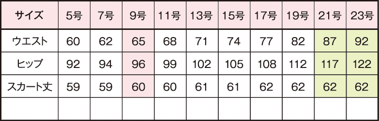 サイズ表1